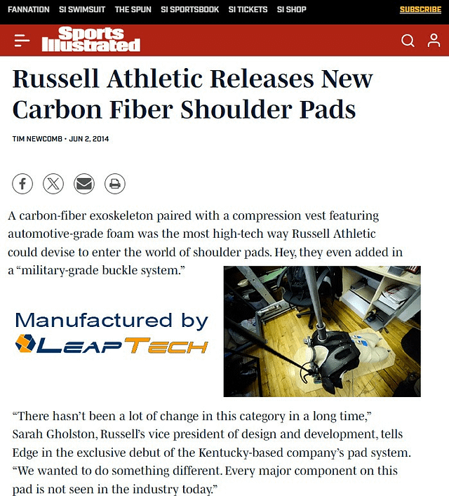 Carbon Fiber Manufacturer in Sports Illustrated